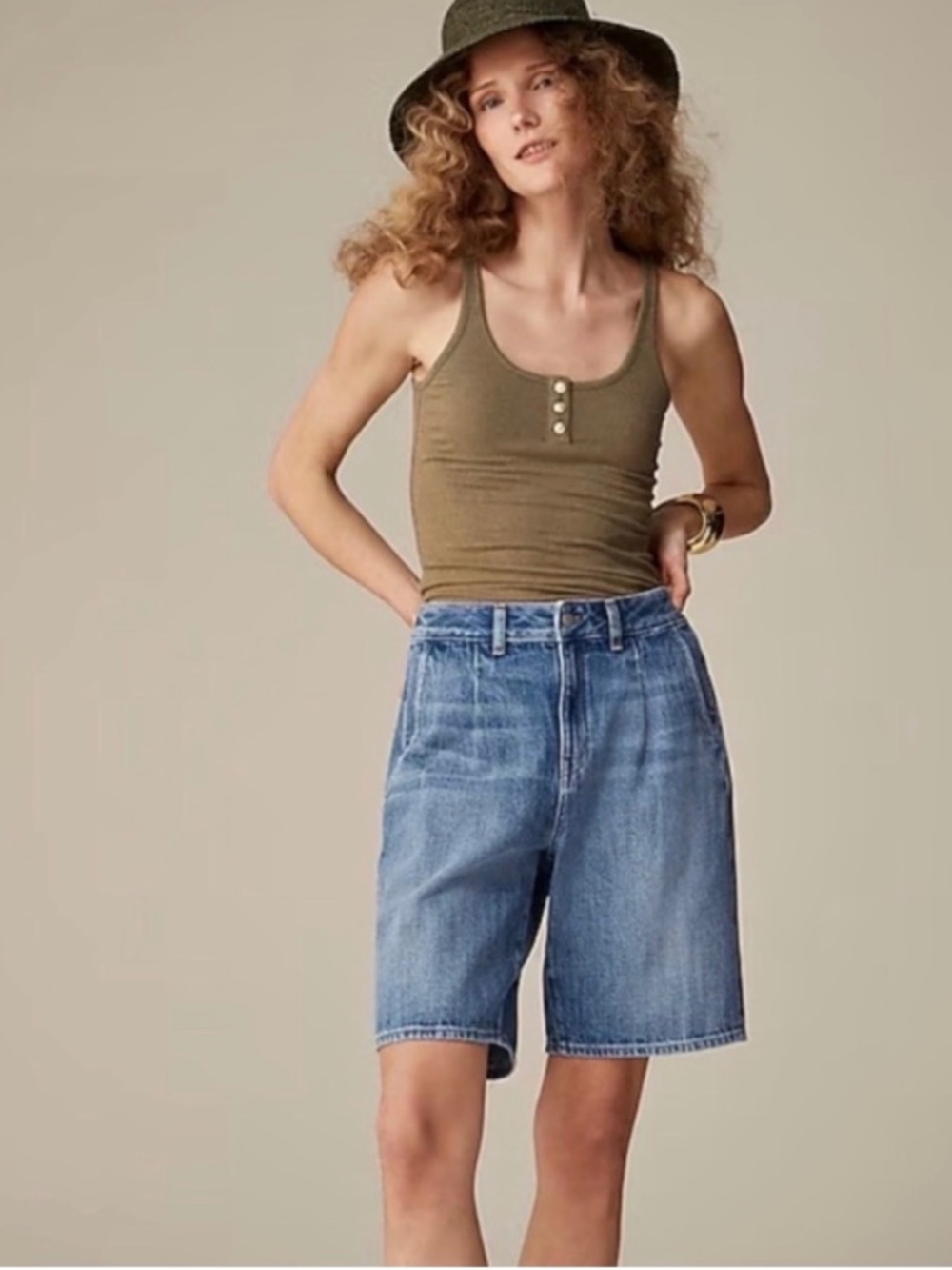 J.Crew Denim Trouser Shorts 9” Inseam Size 29 NWT High Rise Bermuda